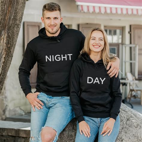 Customized Couple Hoodies "Day and Night" – Great Gifts For Couple