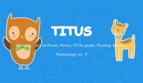 Titus Name Meaning