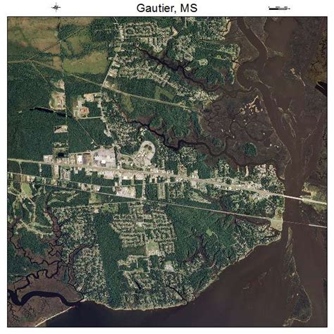 Aerial Photography Map of Gautier, MS Mississippi