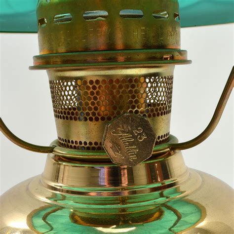 Aladdin 23 Brass and Cased Glass Oil Lamp | EBTH