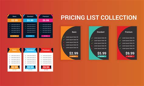 Pricing table and pricing subscription plan template design. 8127006 ...