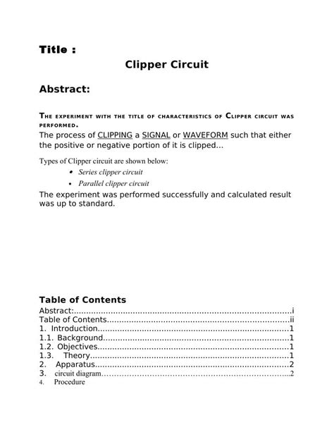 Clipper Circuit | PDF | Electrical Network | Diode