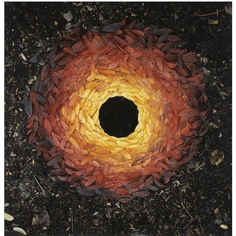 - Andy Goldsworthy (b. 1956) , Rowan leaves laid around a