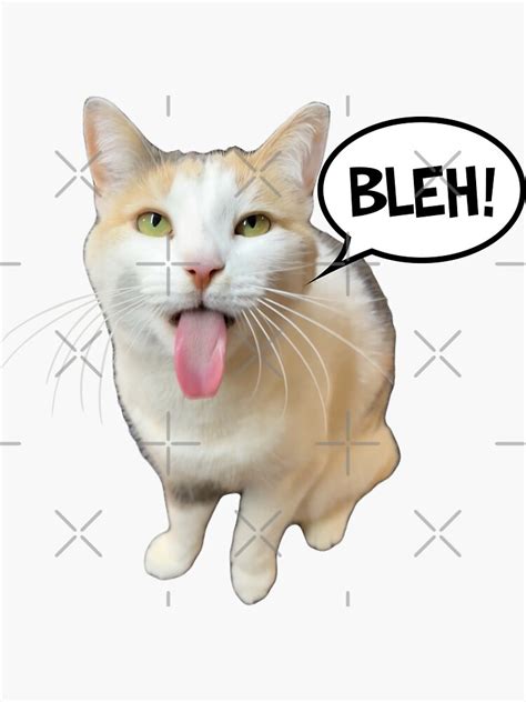 "Bleh P Cat Meme Face (Not Doing That Cat)" Sticker for Sale by fomodesigns | Redbubble