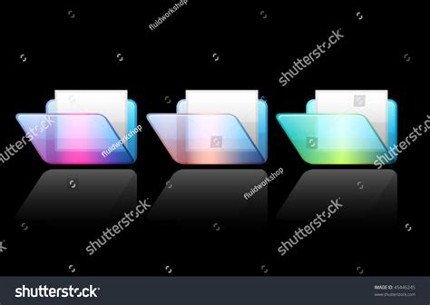 Vector Colorful Folder Icon Set Stock Vector (Royalty Free) 45446245 | Shutterstock