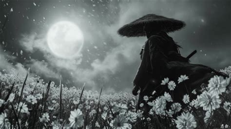 Jin Sakai Moonlight Field Ghost Of Tsushima Live Wallpaper - MoeWalls