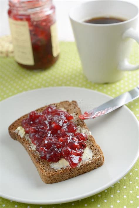 Sandwich with jam stock photo. Image of breakfast, white - 28278674