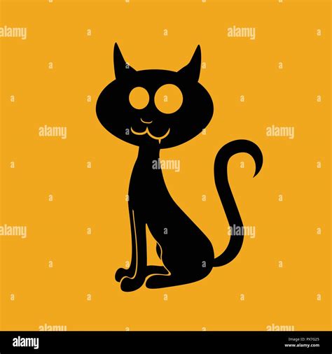 Halloween Icon: The Black Cat Stock Vector Image & Art - Alamy