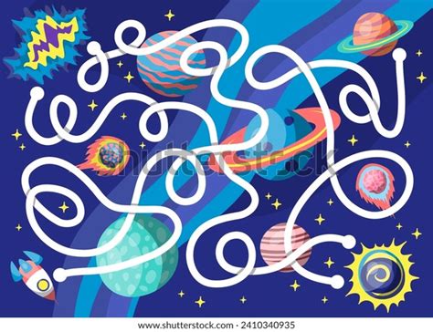 Cartoon Color Maze Game Kids Concept Stock Vector (Royalty Free) 2410340935 | Shutterstock