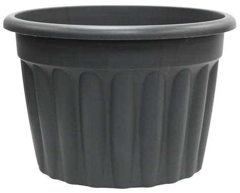 EXTRA Large Massive 60cm Round Barrel Planter Plastic Plant Pot Rippled ...