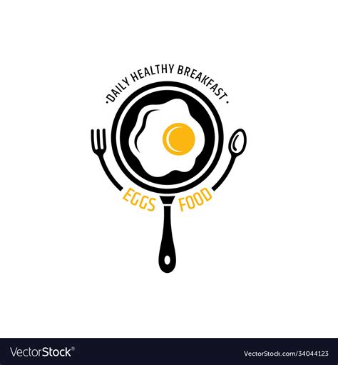 Egg food logo template Royalty Free Vector Image