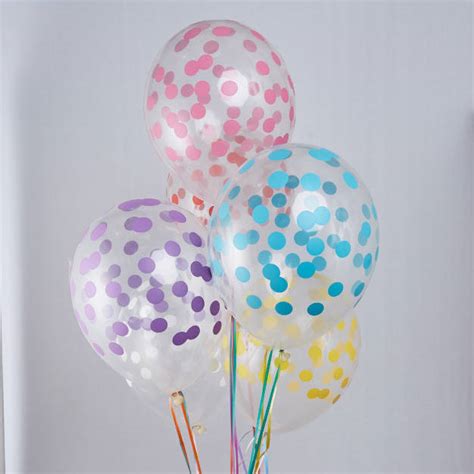 Confetti Rainbow Printed Balloons By Pink Biscuits | notonthehighstreet.com