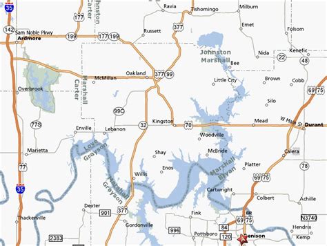 Lake Texoma Map