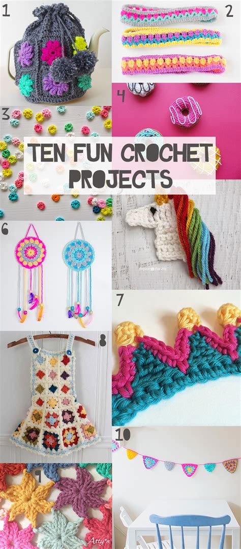 Ten Fun Crochet Projects - Great For Beginners!