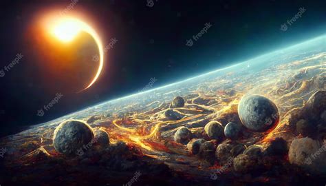 Premium Photo | Destruction of planets concept art illustration ...