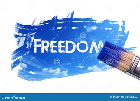 Painting freedom word stock image. Image of social, word - 115131947