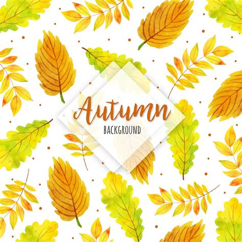 Fall Leaves Watercolor Background 685201 Vector Art at Vecteezy