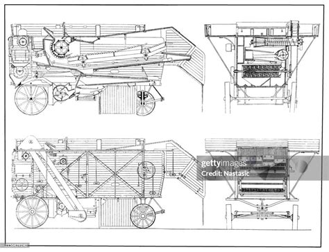 Thresher Machine Machine That Separates Grain From The Plants By ...