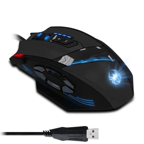 ZELOTES C12 Wired Gaming mouse 4000DPI 12 Buttons Mouse LED Optical ...