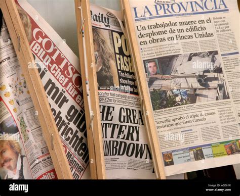 Newspapers from various countries Stock Photo - Alamy