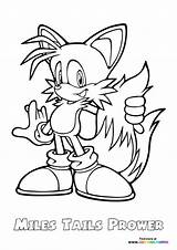 Miles Tails Prower  Coloring Pages For Kids sketch template