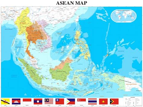 TẢI Bản đồ các nước Đông Nam Á khổ lớn phóng to 2023