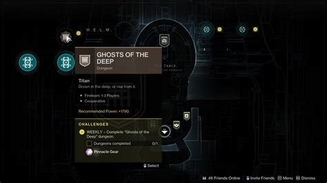 Destiny 2 The Ghosts of the Deep Dungeon Location in H.E.L.M - Deltia's Gaming