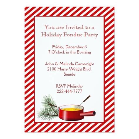 Holiday Fondue Party Invitation | Zazzle.com | Fondue party, Party ...