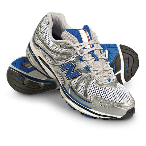 Men's New Balance® MR4695B Running Shoes, Silver / Blue - 175295, Running Shoes & Sneakers at ...