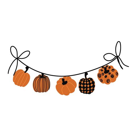 Halloween garland for Halloween party. Vector illustration isolated on ...