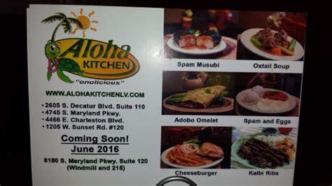 Aloha Kitchen Menu - Kitchen Photos Collections