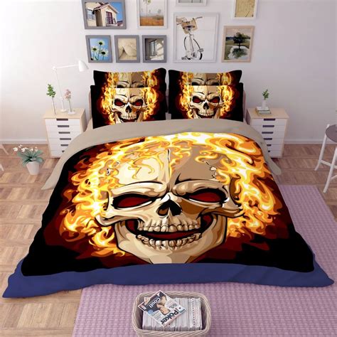 3 Pieces Fire Cotton Bedding Sets Bed Sheet Set Duvet Cover Beddings set Twin Full Queen King ...