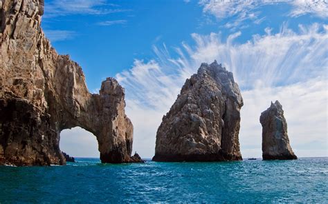 sea, Rock, Cliff, Island, Beach, Mexico, Clouds, Nature, Water, Landscape Wallpapers HD ...