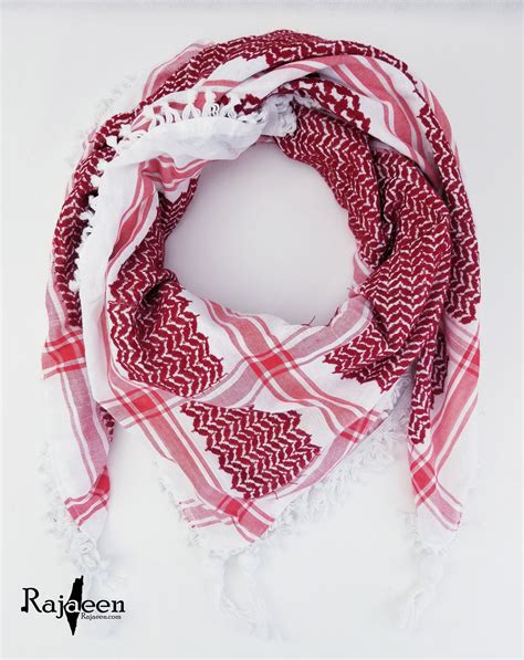 Hirbawi Keffiyeh Palestinian Keffiyeh Red and White | Etsy