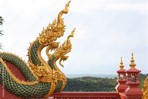 Naga statue in Thailand,In Legend Naga is Protect Buddhism Stock Photo ...