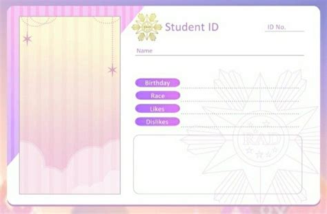 Obey me Student ID template in 2021 | Obey art, Obey, Character sheet ...