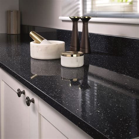 Black Quartz Square Edge | Kitchen Worktops Online