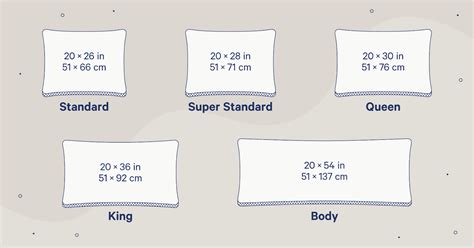 Pillow Sizes Chart: A Guide to Every Type of Bed | Casper