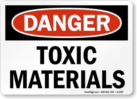 Toxic Materials Sign, SKU: S-0397 - MySafetySign.com