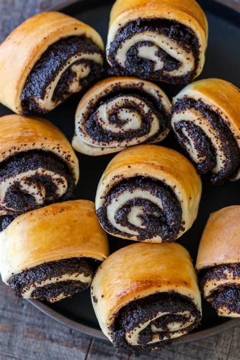 Quick Poppy Seed Rolls (Video) - Momsdish in 2020 | Recipes, Food, Desserts