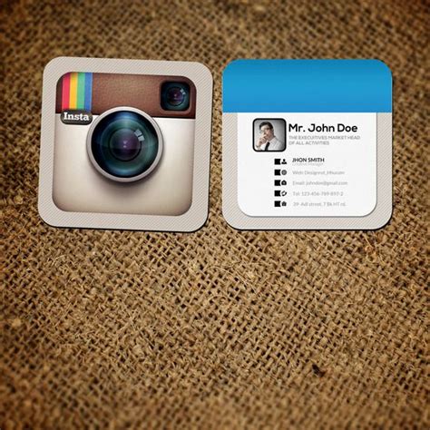 Instagram Social Card Template | Business card template design ...