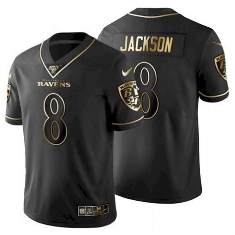 Ravens Lamar Jackson All-Black Golden Edition Jersey – US Sports Nation