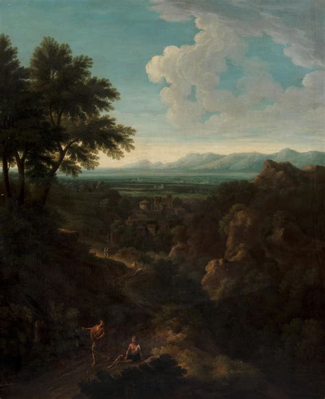 Bonhams : Attributed to Gaspard Dughet, called Gaspard Poussin (Rome 1615-1675) A mountainous ...