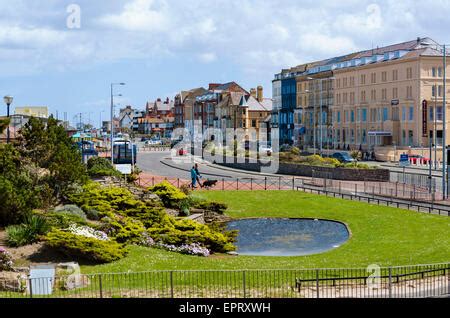 Rhyl town centre clock tower and floral display in Denbighshire North Wales Stock Photo - Alamy