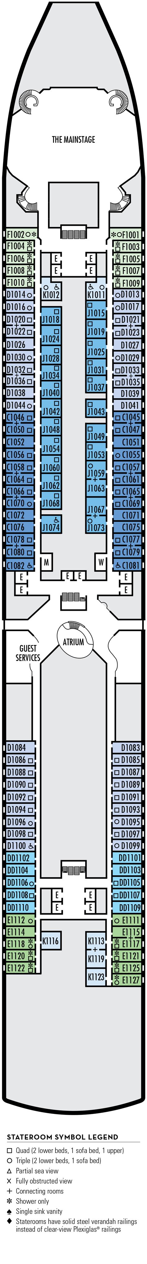 Westerdam – Deck Plans - Planet Cruise