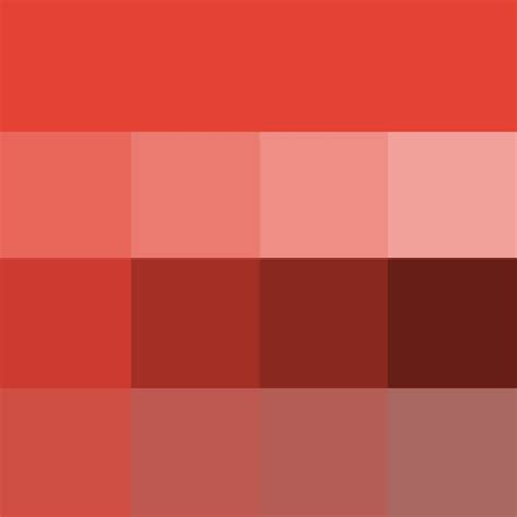 #Vermillion Hue, Tints, Shades & Tones (Hue) ( pure color ) with Tints ...