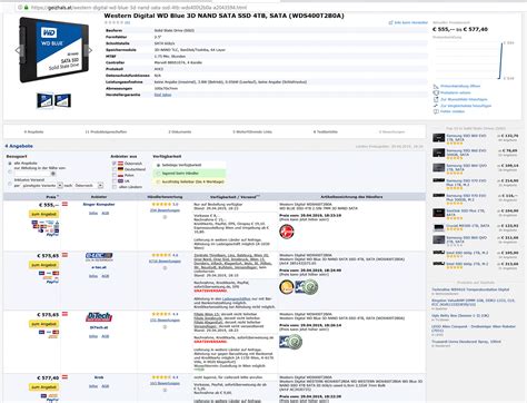 Retailers Begin Listing 4 TB WD Blue SSD