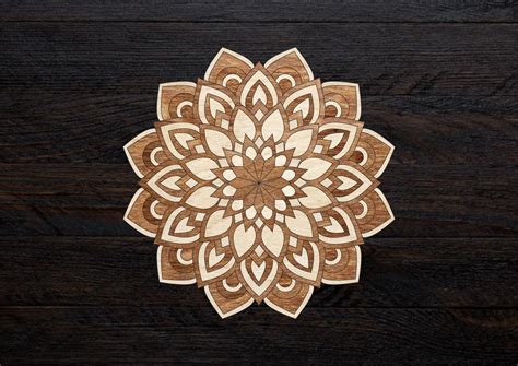 Laser Cut Layered Mandala Free Vector cdr Download - 3axis.co