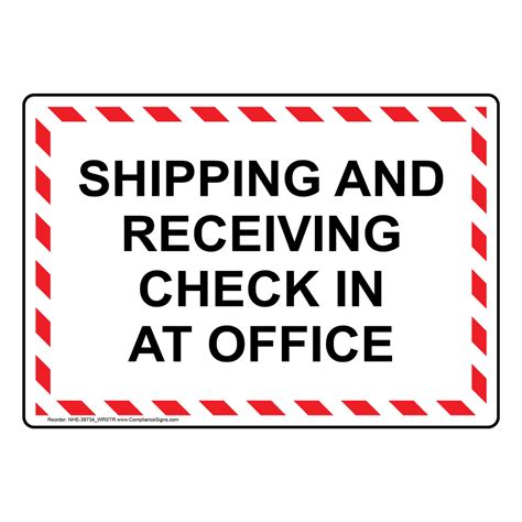 Shipping And Receiving Entrance Sign NHE-38723_BLU