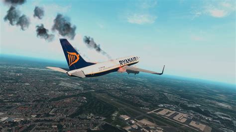 RYANAIR 737-800 Engine Fire Hard Crash at Birmingham [X-Plane 11] - YouTube